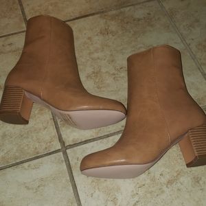 Tan booties
